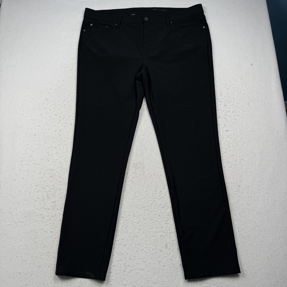 J. Hilburn Pants Mens 42x32 Black Microfiber Chino Casual 5 Pocket DTM Travel